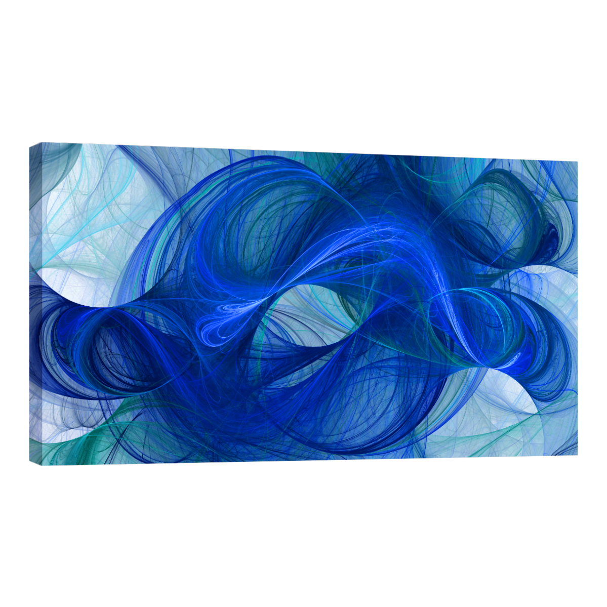 Cuadro Decorativo Canvas Revolution Olas Cobalto 160 x 80 cm