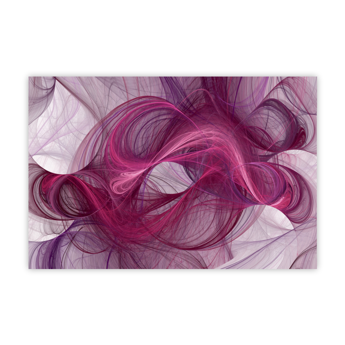 Cuadro Canvas Revolution 90 x 60 cm Olas Fucsia Minimalistas