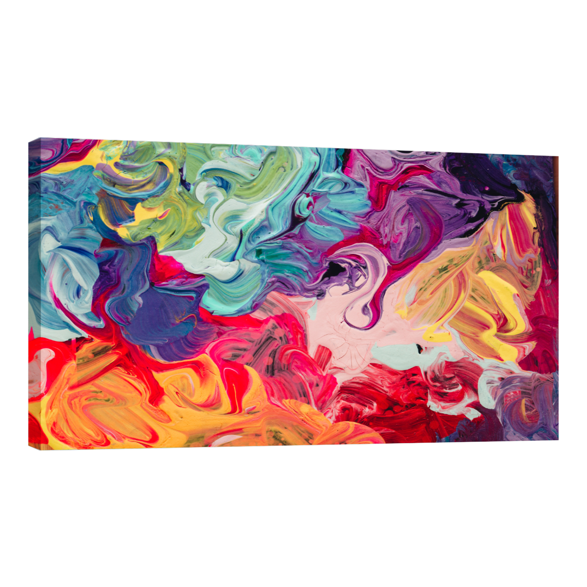 Cuadro Canvas Revolution 160 X 80 CM Ondas de Varios Colores