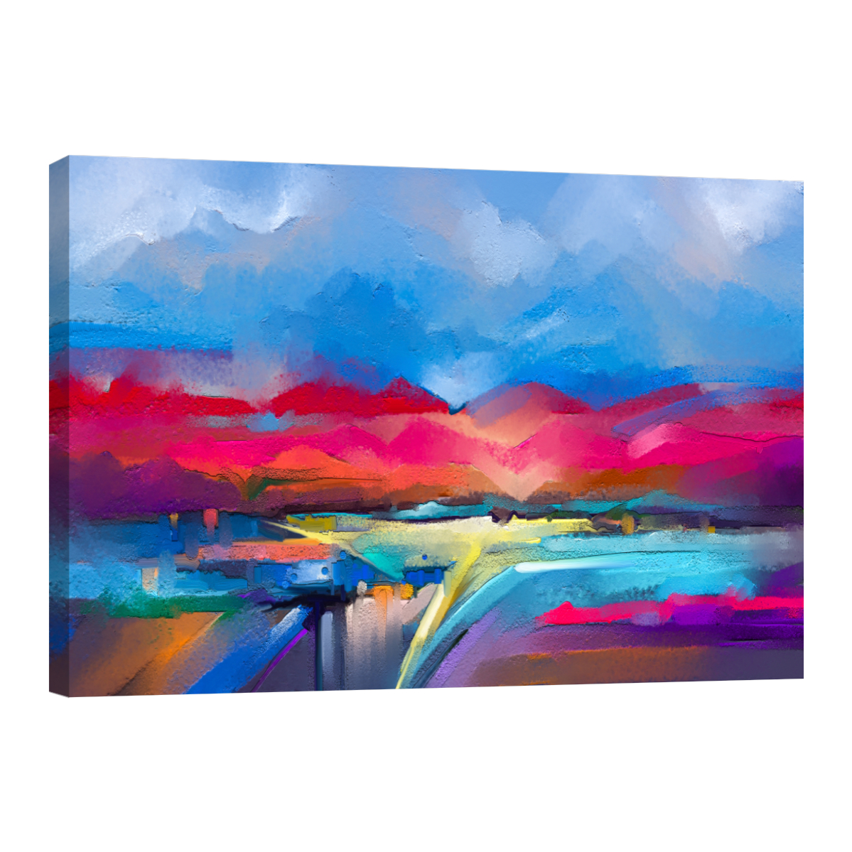 Cuadro Canvas Revolution 90 X 60 CM Paisaje de Colores