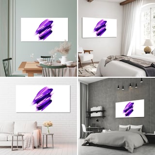 Foto 2 | Cuadro Canvas Revolution 120 x 60 cm Brochazo En Tonos Violeta