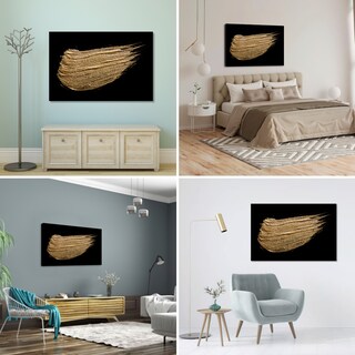 Foto 2 | Cuadro Canvas Revolution 120 X 80 CM Brochazo Dorado