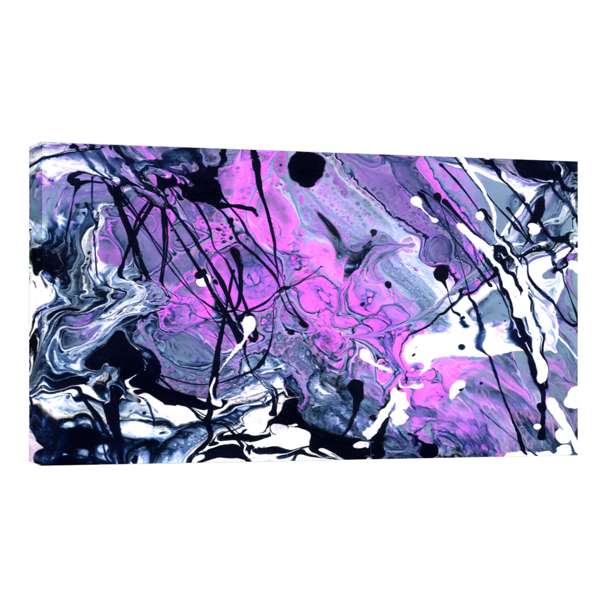 Cuadro Canvas Revolution 120 X 60 CM Salpicaduras en Morado