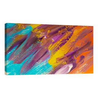 Foto 1 | Cuadro Canvas Revolution 120 X 60 CM Brochazos Naranjas y Azules