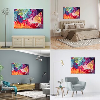 Foto 2 | Cuadro Canvas Revolution 120 X 80 CM Ondas de Varios Colores