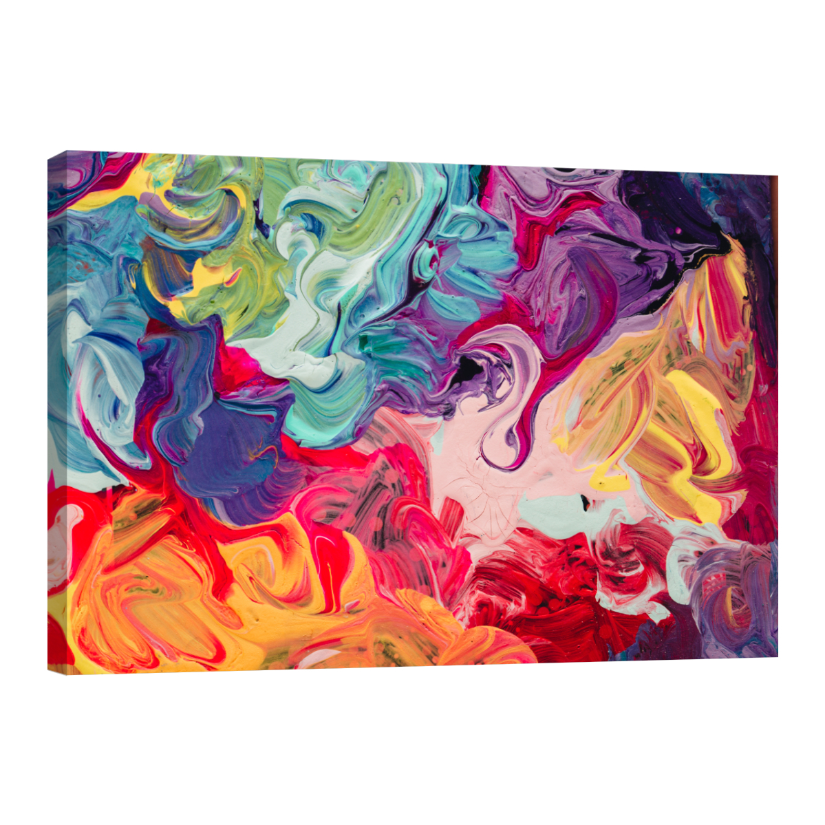 Cuadro Canvas Revolution 90 X 60 CM Ondas de Varios Colores