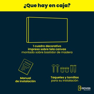 Foto 4 | Cuadro Canvas Revolution 120 X 60 CM Brochazo Dorado