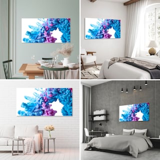 Foto 2 | Cuadro Canvas Revolution 120 X 60 CM Tinta Azul Bajo Agua