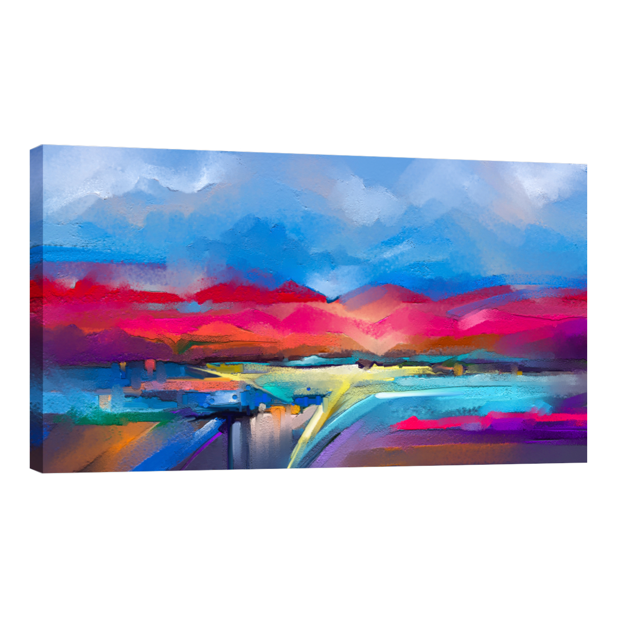 Cuadro Canvas Revolution 120 X 60 CM Paisaje de Colores