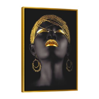 Foto 1 | Cuadro Canvas Revolution Mujer 80 x 120 cm con Marco color Dorado