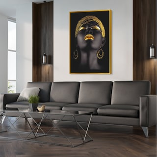 Foto 2 | Cuadro Canvas Revolution Mujer 80 x 120 cm con Marco color Dorado