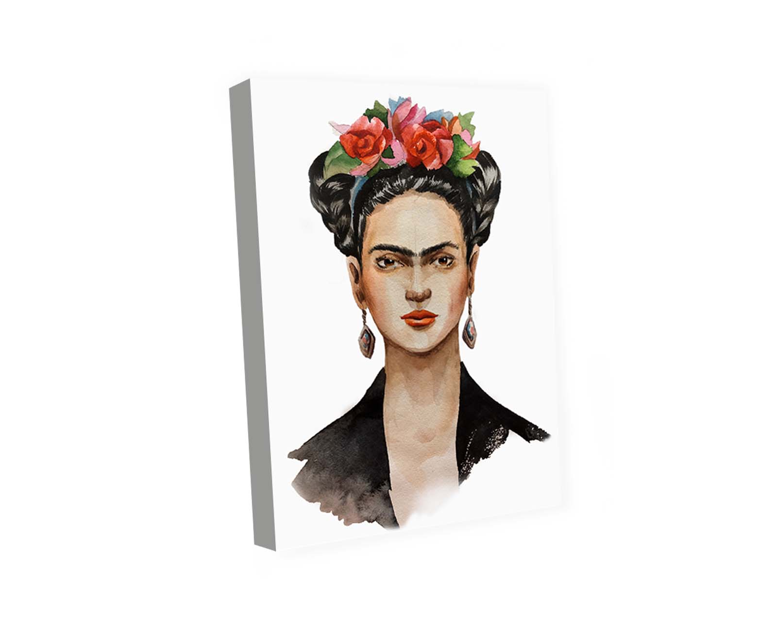 Cuadro Decorativo Canvas Art Flores Sobre la Cabeza F Kahlo Multicolor 130 X 80 CM