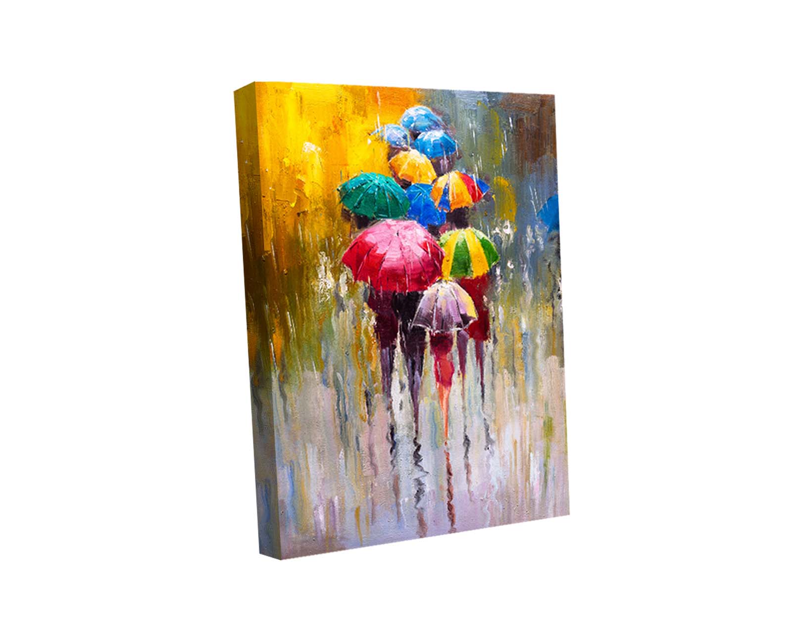 Cuadro Decorativo Canvas Art Día de Lluvia Multicolor 130 X 80 CM