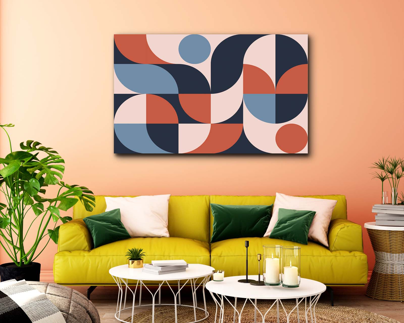 Foto 3 pulgar | Cuadro Decorativo Canvas Art Afiche de Arte Minimalista Geométrica Multicolor 130 X 80 CM