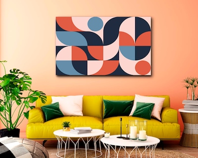 Foto 2 | Cuadro Decorativo Canvas Art Afiche de Arte Minimalista Geométrica Multicolor 130 X 80 CM