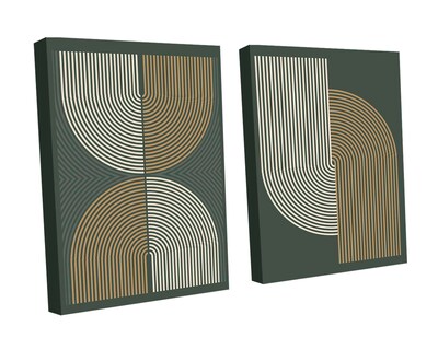 Foto 1 | Set de 2 Cuadros Decorativos Canvas Art Concepto Decoración de Boho Multicolor 40 X 60 CM
