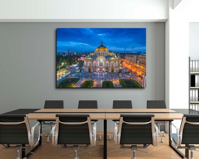 Foto 2 | Cuadro Decorativo Canvas Art Atardecer En Palacio De Bellas Artes En Cdmx Multicolor 120x180cm