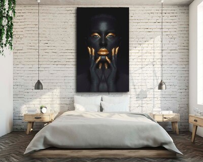 Foto 2 | Cuadro Decorativo Canvas Art Mujer Pintada en Color de Piel Arte Corporal Multicolor 80 X 130 CM