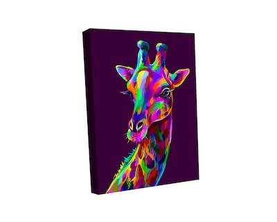 Foto 1 | Cuadro Decorativo Canvas Art Jirafa Colorida 130 x 80 cm