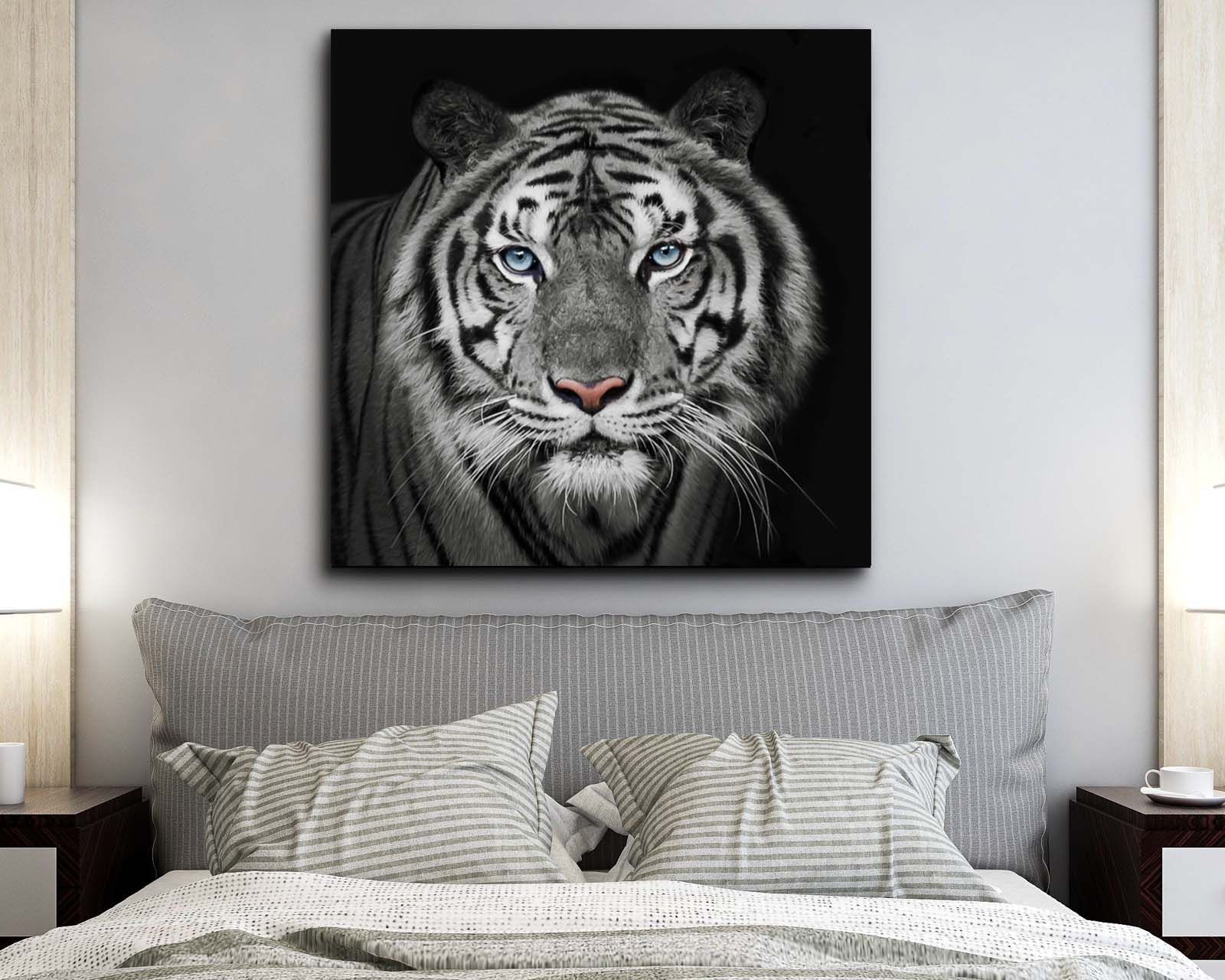 Foto 3 pulgar | Cuadro Decorativo Canvas Art Tigre Blanco 120 x 120 cm