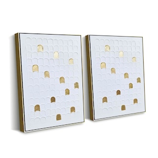 Foto 2 | Set De 2 Cuadros Decorativos Canvas Art 006 Texturizados con Hoja De Oro