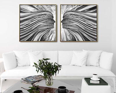 Foto 2 | Set 2 Cuadros Decorativos Canvas Art Sagaz Gráfico Frontal
