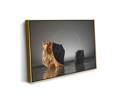 Foto 1 | Cuadro Decorativo Canvas Art Adoquines Negro