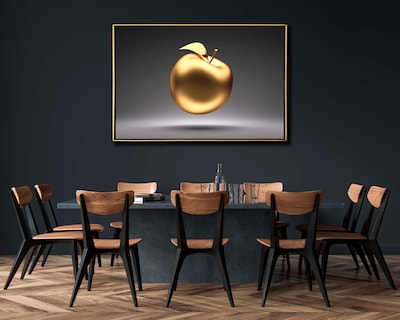 Foto 2 | Cuadro Decorativo Canvas Art Manzana Lujosa en Negro