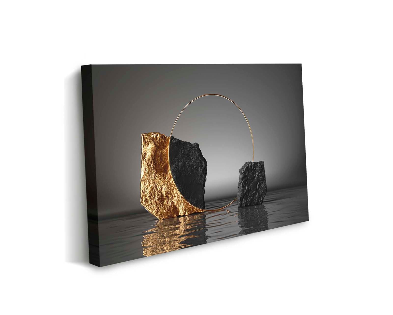 Cuadro Decorativo Canvas Art Adoquines Negro $2,660