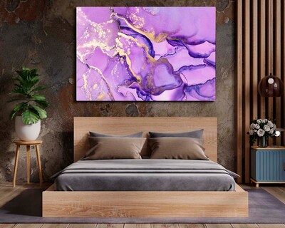 Foto 2 | Cuadro Decorativo Canvas Art Mármol en Colores Violeta