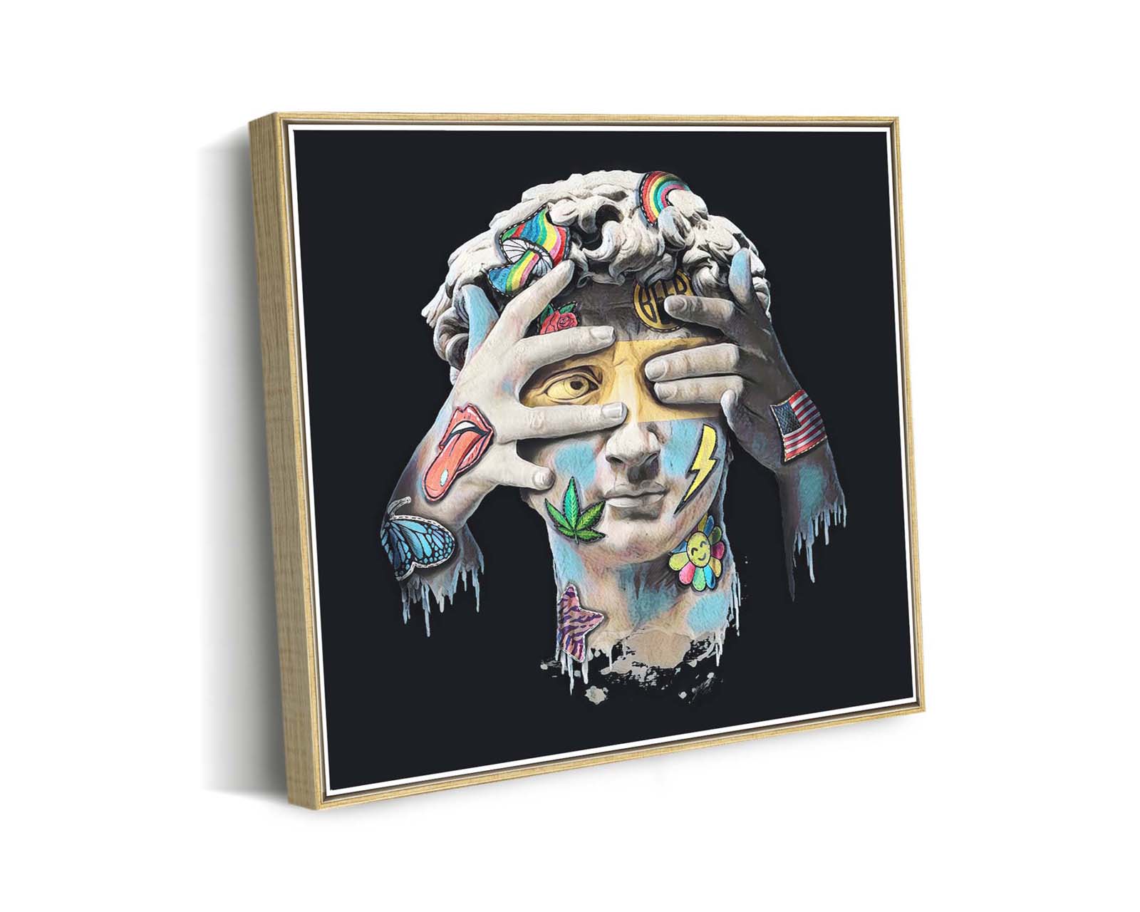 Foto 2 pulgar | Cuadro Decorativo Canvas Art Cara de David Pop Art