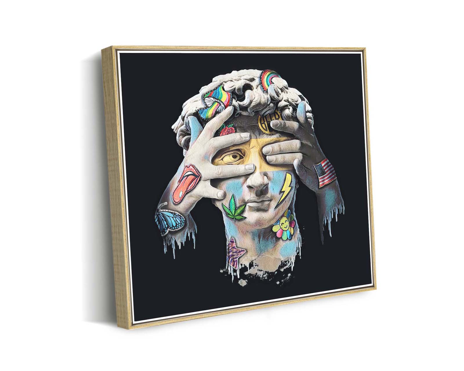 Cuadro Decorativo Canvas Art Cara de David Pop Art