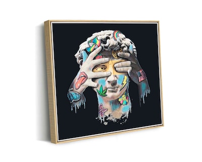 Foto 1 | Cuadro Decorativo Canvas Art Cara de David Pop Art