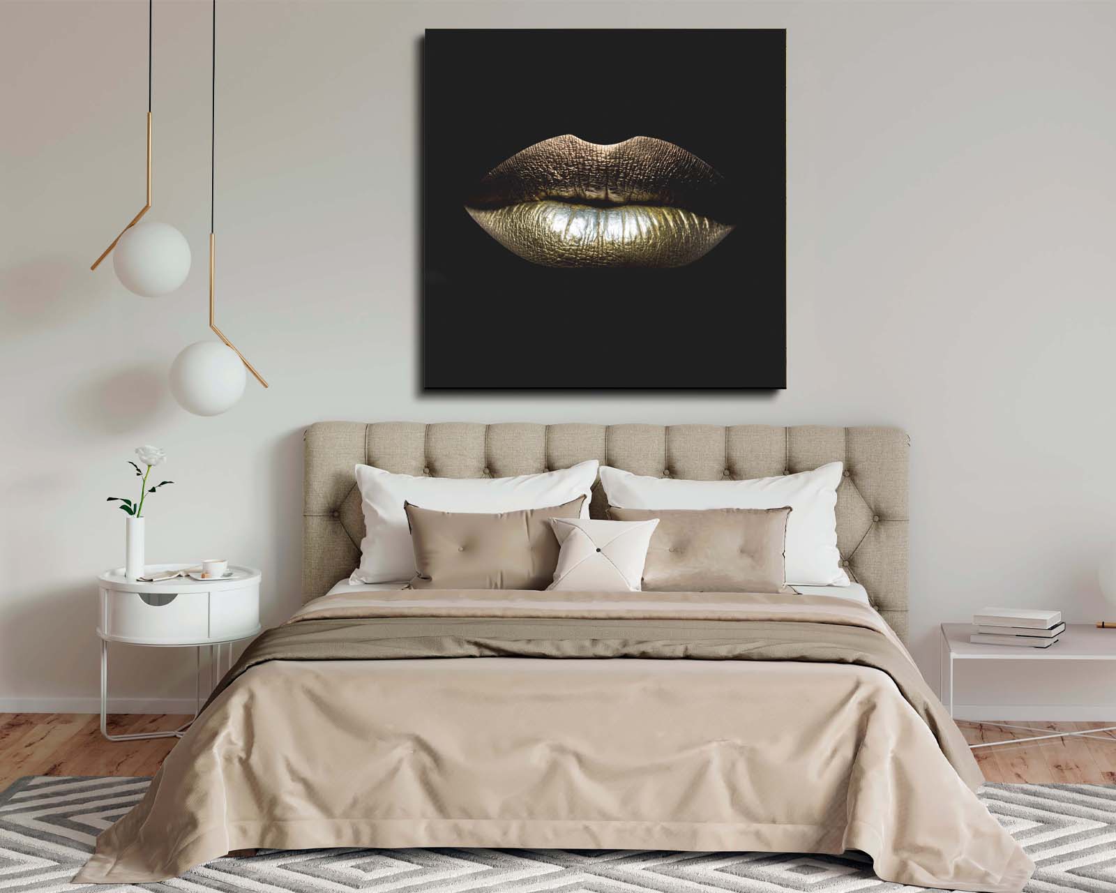 Foto 2 | Cuadro Decorativo Canvas Art  Bonito Labios Dorados Multicolor