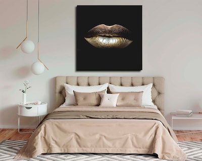 Foto 2 | Cuadro Decorativo Canvas Art Bonito Labios Dorados Multicolor