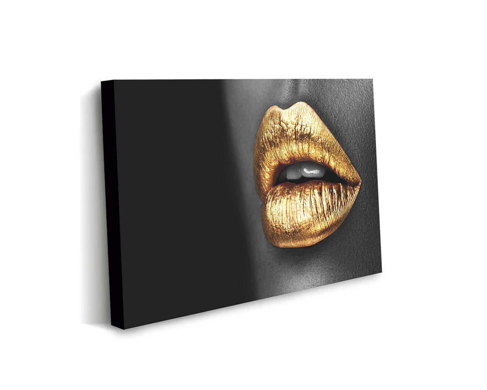 Foto 2 pulgar | Cuadro Decorativo Canvas Art Labios Brillantes Dorado