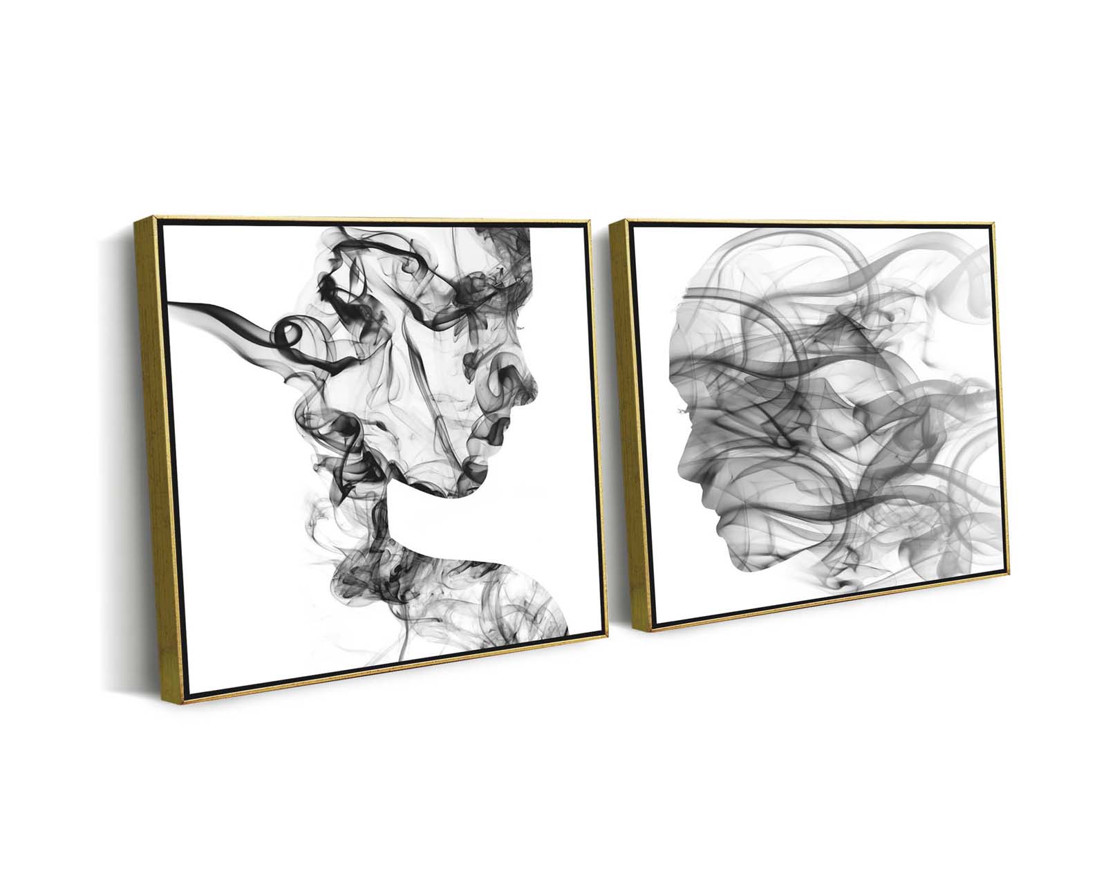 Set 2 Cuadros Decorativos Canvas Art Figuras Humanas de Humo