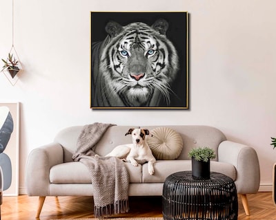 Foto 2 | Cuadro Decorativo Canvas Art Tigre Blanco Indochino