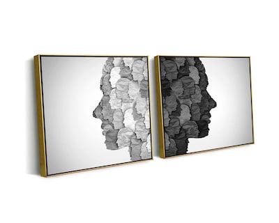 Foto 1 | Set 2 Cuadros Decorativos Canvas Art Caras Duales