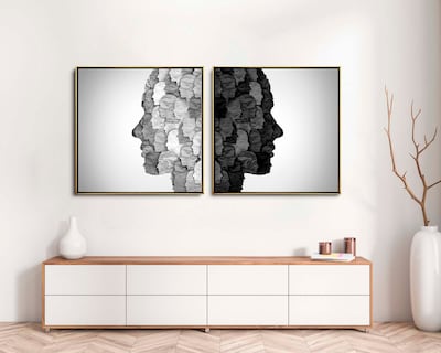 Foto 2 | Set 2 Cuadros Decorativos Canvas Art Caras Duales
