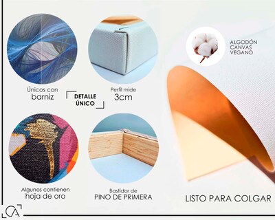 Foto 3 | Cuadro Decorativo Canvas Art