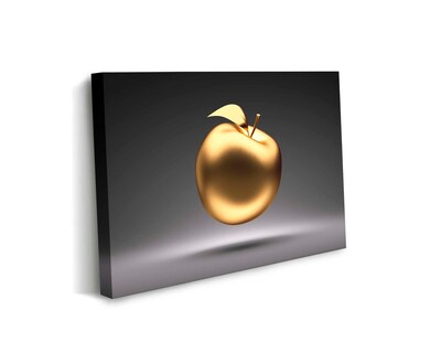 Foto 1 | Cuadro Decorativo Canvas Art Manzana Dorado Multicolor Con Barniz 120x90cm