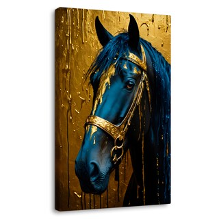 Foto 1 | Cuadro Decorativo Canvas Cabalgata Dorada 60x90