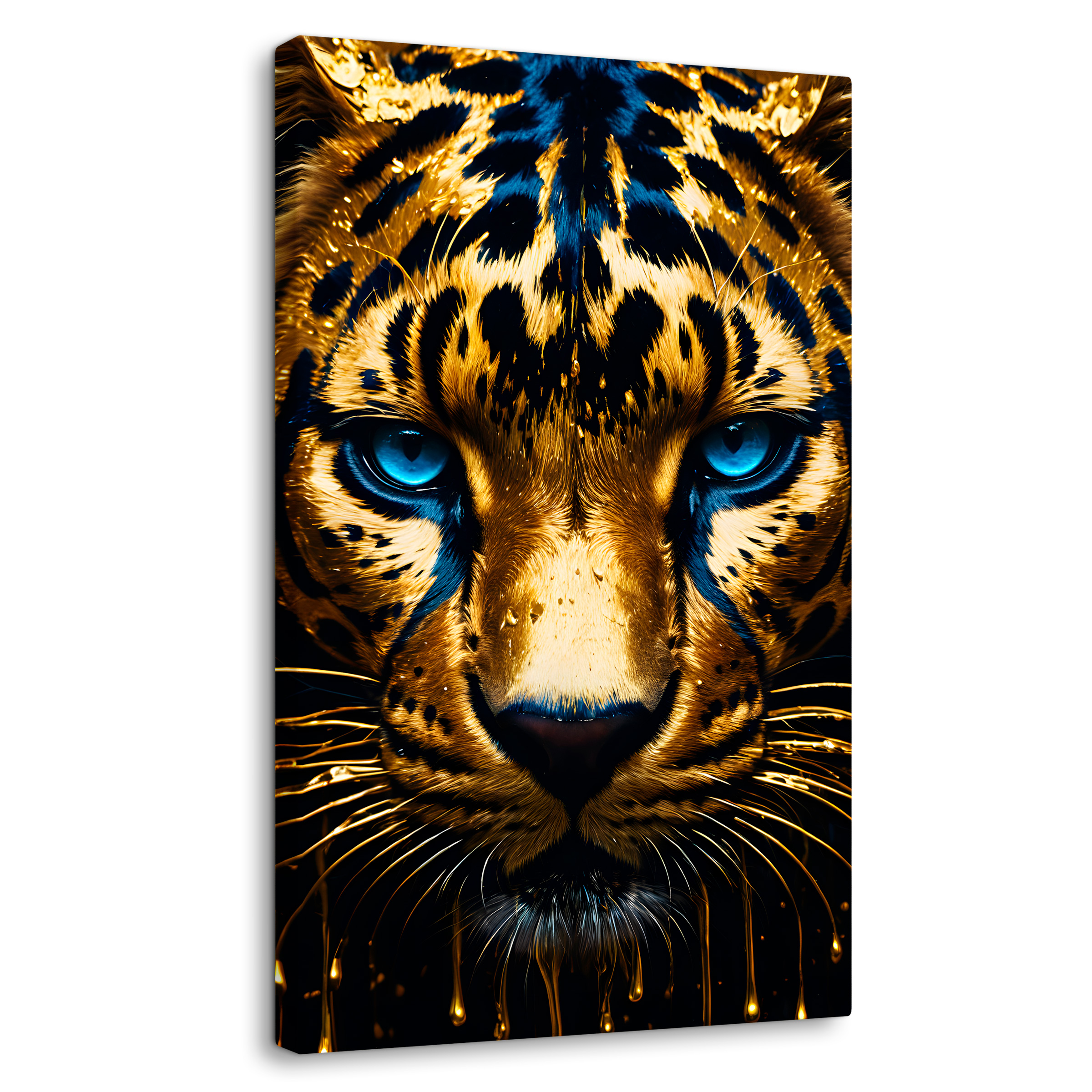 Cuadro Decorativo Canvas Leopardo Ojo Azul 60x90