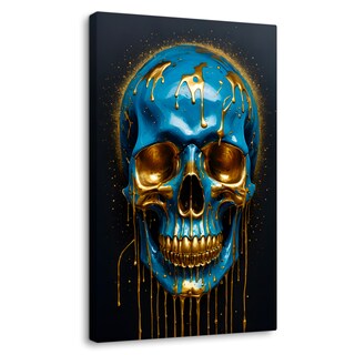 Foto 1 | Cuadro Decorativo Canvas Fusión Azul Dorado 60x90