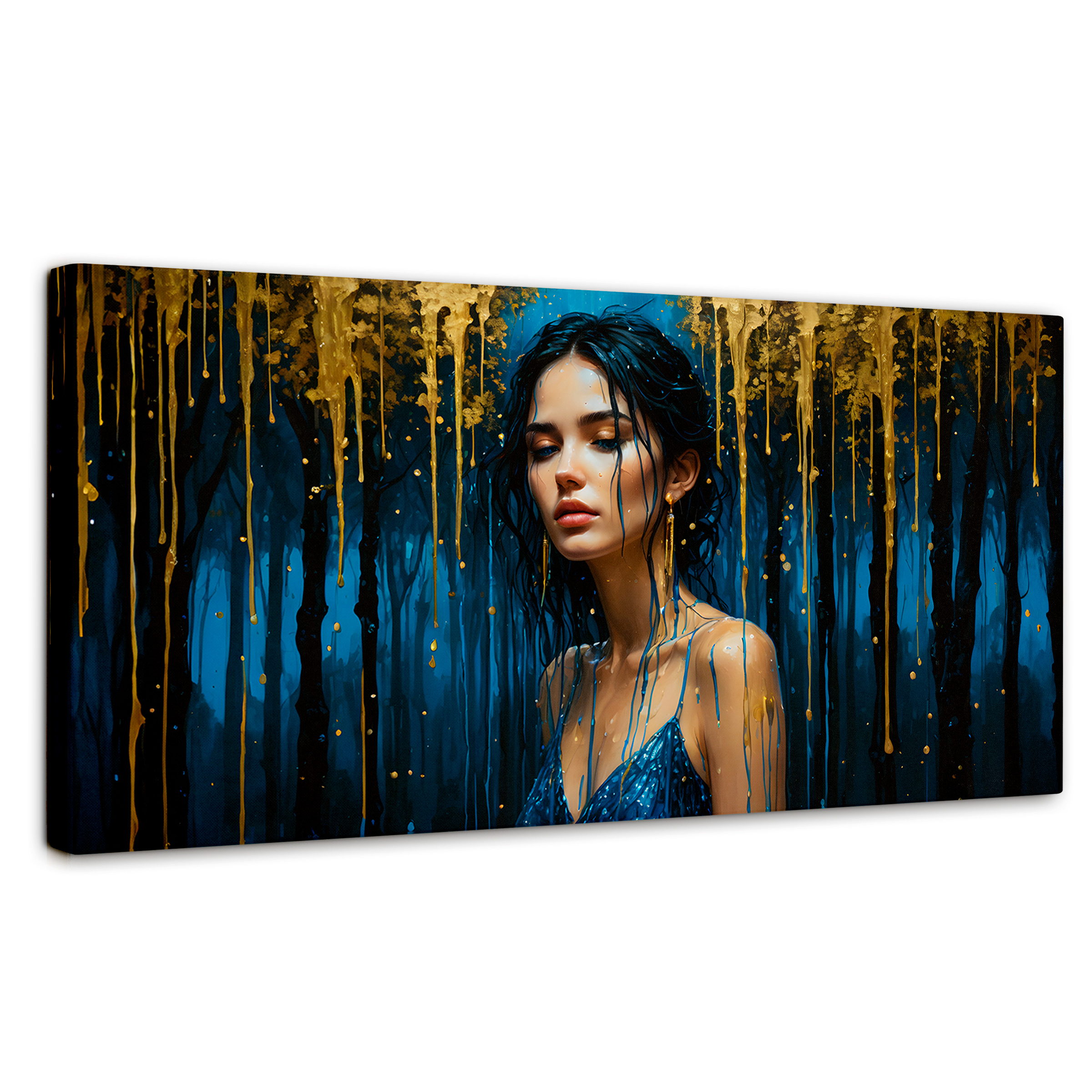 Foto 2 pulgar | Cuadro Decorativo Canvas Lluvia Celestial 140x70