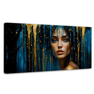 Foto 1 | Cuadro Decorativo Canvas Reflejos Dorados 140x70