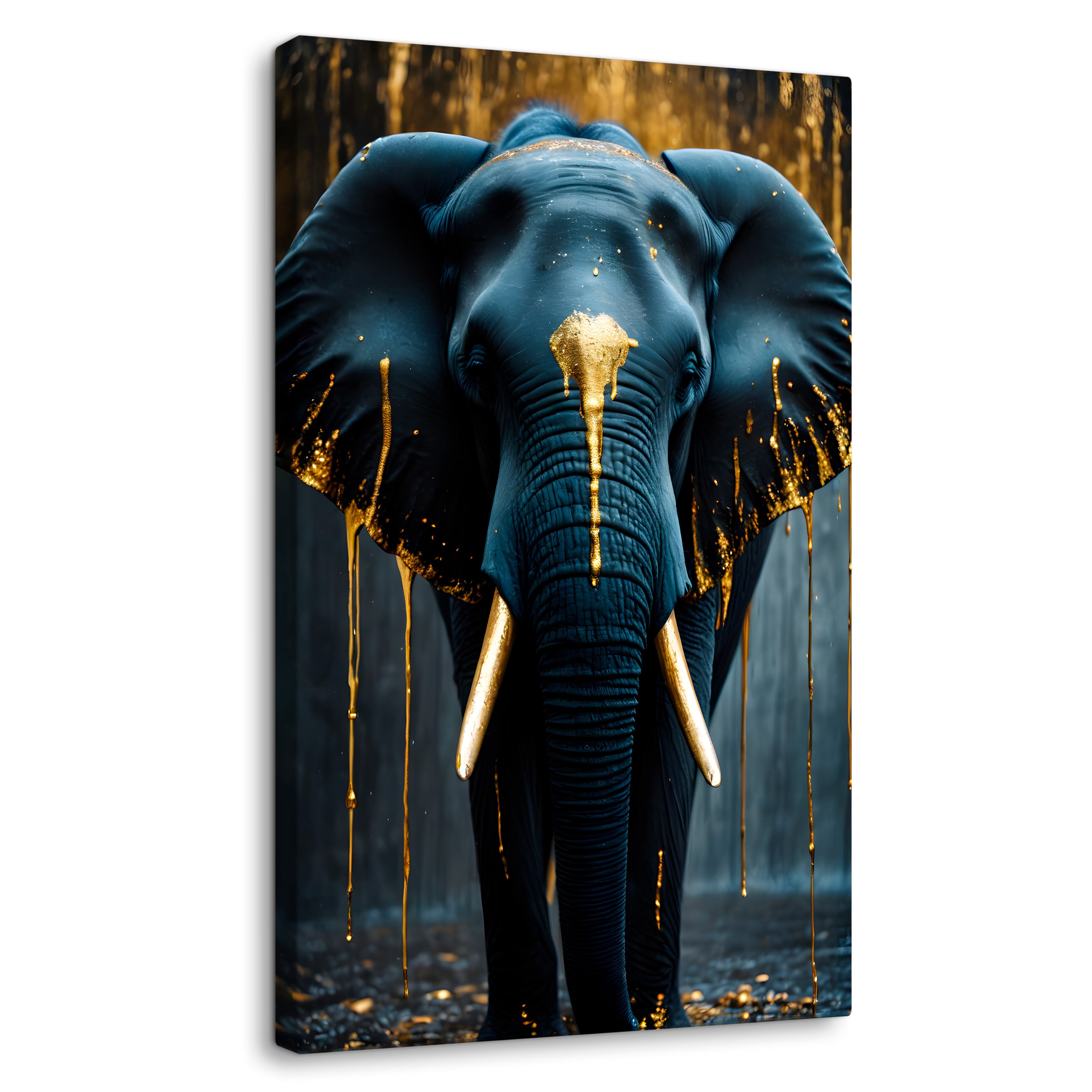 Cuadro Decorativo Canvas Elefante Vibrante 60x90 