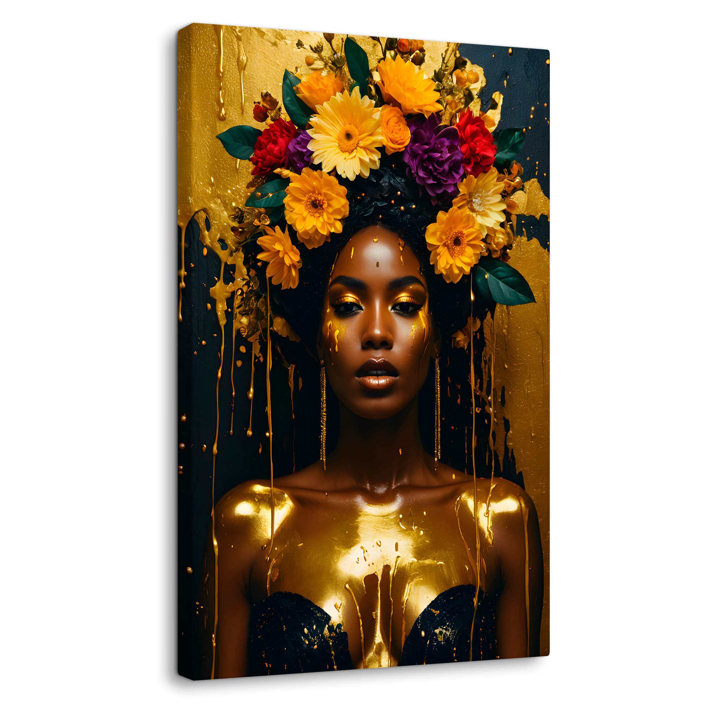 Cuadro Decorativo Canvas Resplandor Floral 60x90