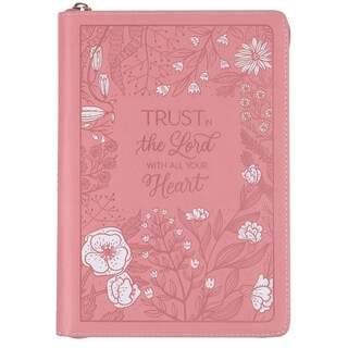 Foto 1 | Journal Christian Art Gifts De Piel Vegana Rosa Con Cremallera - Venta Internacional.